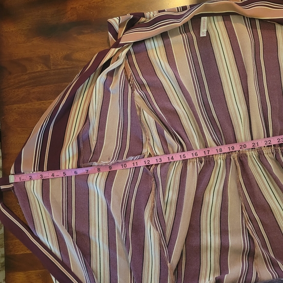 Casual Wraparound Striped Sleeveless Dress Size: M - Picture 13 of 14